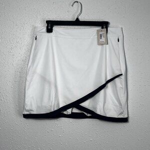 Peter Millar Women's Performance Laura Wrap Golf Skort NWT White/Navy Size XL